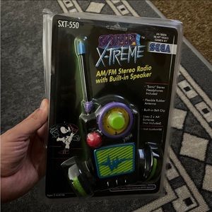 VTG SEGA SONIC X-TREME AM/FM Stereo w/ Built-in Speaker